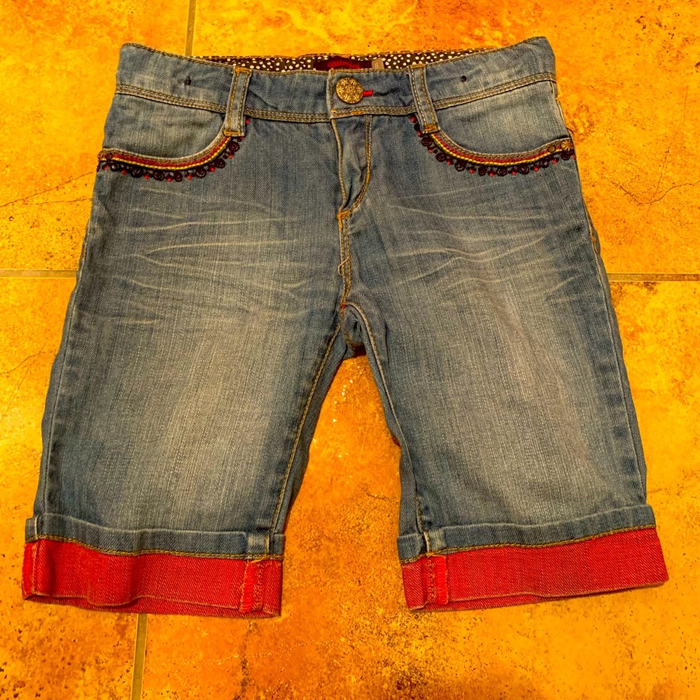 Catimini girls denim shorts size 8